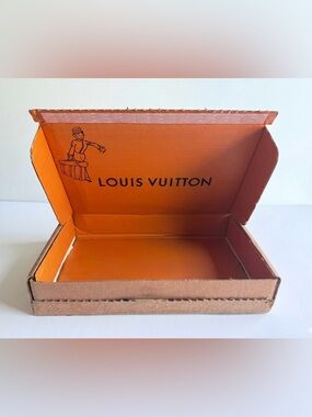 Authentic Louis Vuitton Orange Groom Collector’s Presentation Shipping Box Logo
